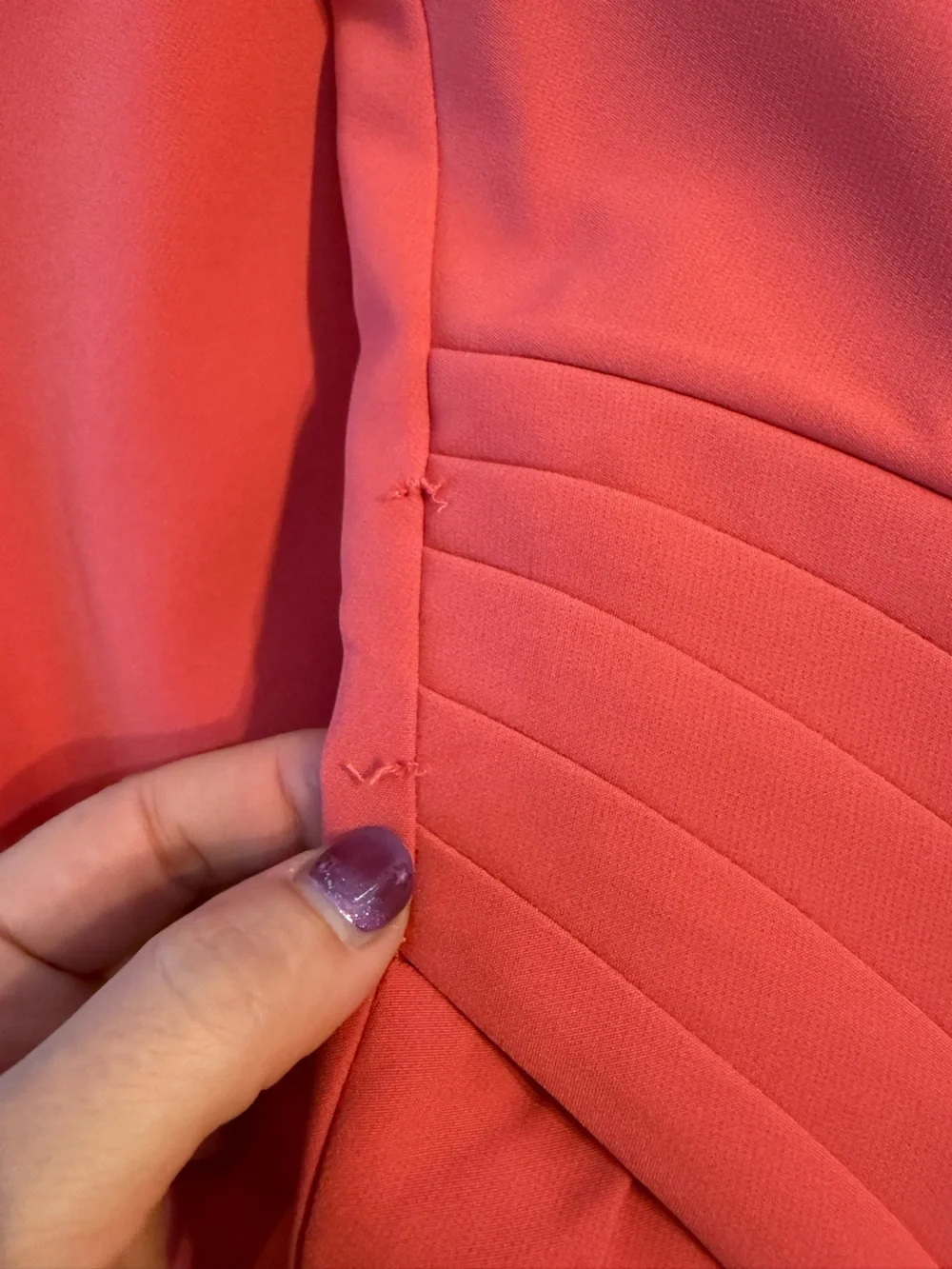 NEW KAY UNGER Pleated Waist Crepe A-line GOWN DRESS Size 14 $328 PERSIMMON Coral